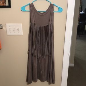 Open back fringe dress!